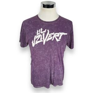Lil Uzi Vert T-Shirt Mens Medium Purple White Tie Dye Distressed Trashed Rap Tee